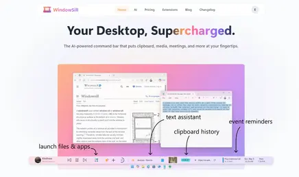 Screenshot of the WindowSill website
